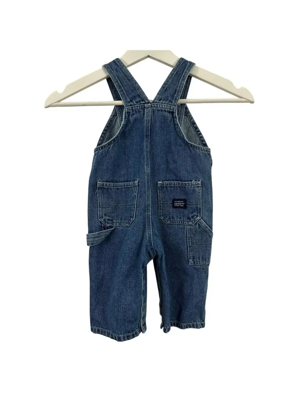 Carter's Dark Blue Denim Overalls with Red Truck Patch